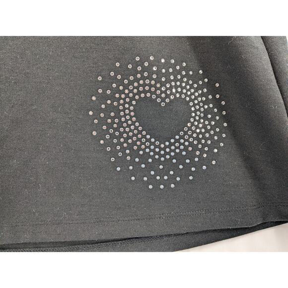 Wild Fable Active Skirt XXL‎ Black Heart Rhinestones Mini Sports Tennis Jeweled - Picture 2 of 10